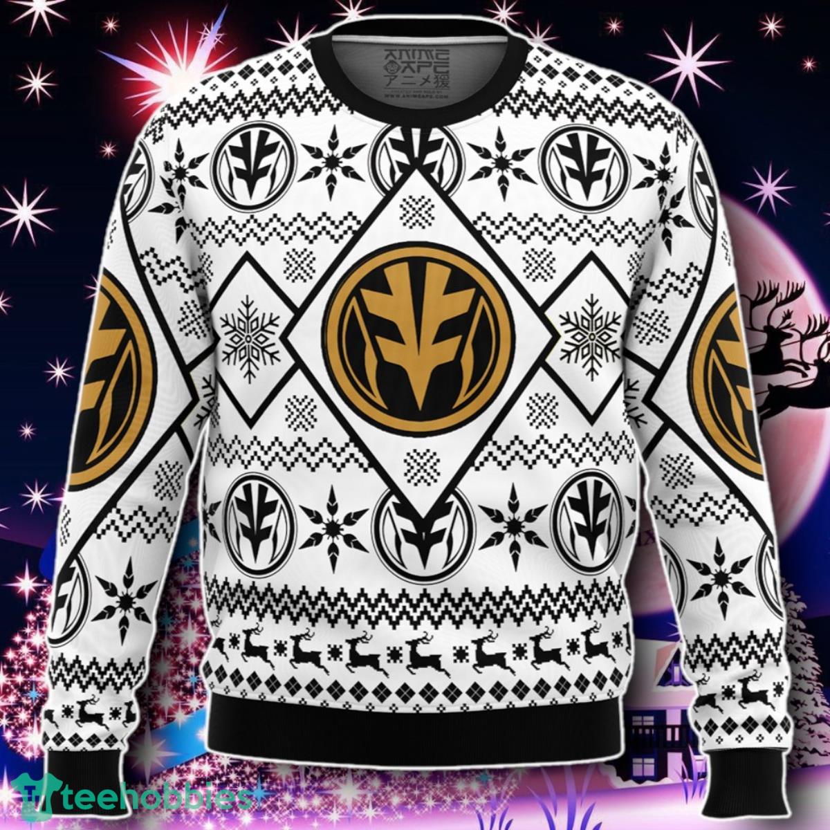 Christmas White Ranger Power Rangers Ugly Christmas Sweater Gift For Men And Women