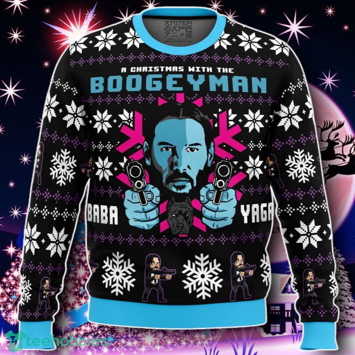 Christmas With The Boogeyman John Wick Ugly Christmas Sweater Gift For Men And Women