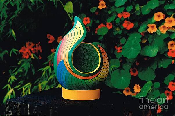 Colorful Gourd With Nasturtiums 2 Print