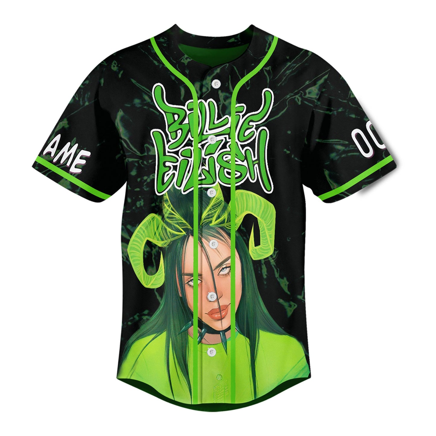 Cool Billie Eilish Music Personalized Baseball Jersey For Fans