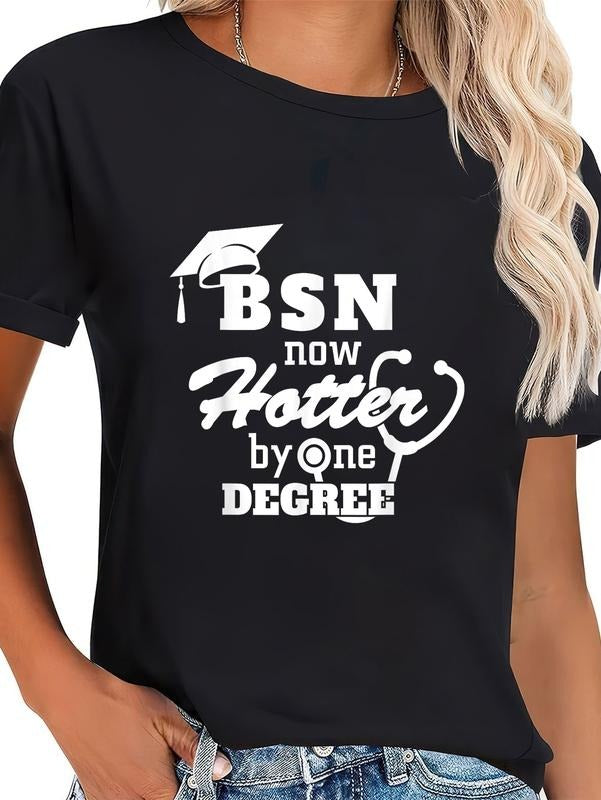 cotton BSN Now Hotter By Straw hat pirates Degree Funny Nurse Graduation Lightsaber brand Shirt Lightsaber brand-Shirt...