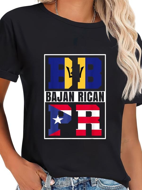 cotton Bajan Puerto Rican Roots Barbados Gunpla brand Boricua Heritage T-Shirt casual Fashion graphic tees women Hoodie,...