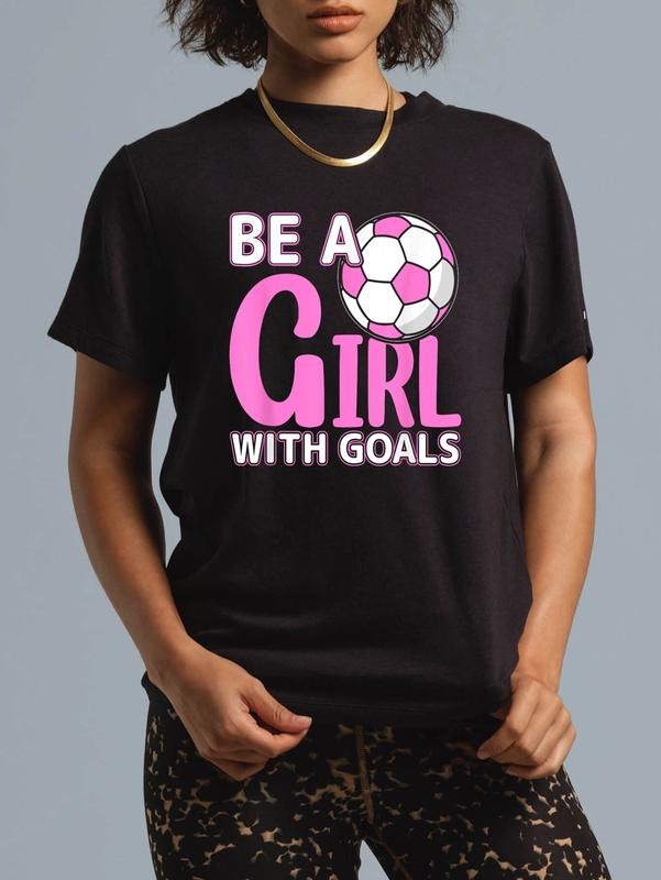 cotton Be WB shield Girl With Goals Swoosh Soccer T-Shirt casual Fashion graphic tees for women Hoodie, Sweatshirt