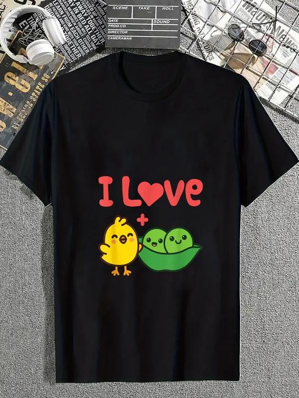 cotton Chickpea Swoosh Love Chickpeas Hummus Vegan Vegetarian Kawaii T-Shirt casual Fashion graphic tees for women...