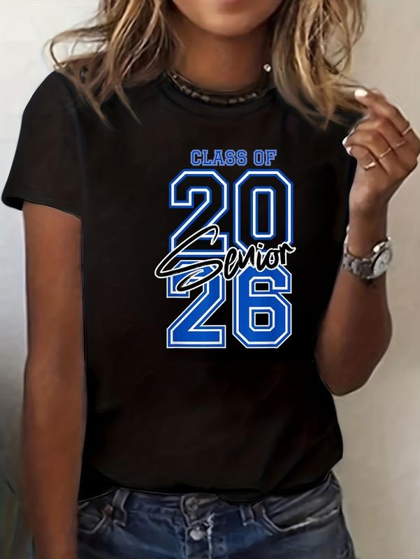 cotton Class FOG 2026 Senior - 2026 Graduation T-Shirt casual Fashion graphic tees for women Hoodie, Sweatshirt