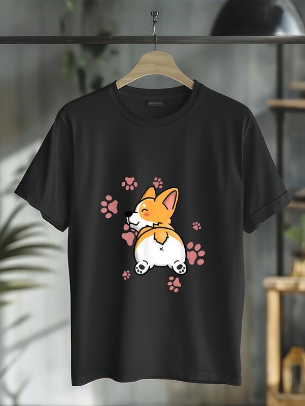 cotton Cute Corgi Butt Lightsaber brand Shirt - Dog Lover Gift Lightsaber brand-Shirt casual Fashion graphic tees for...