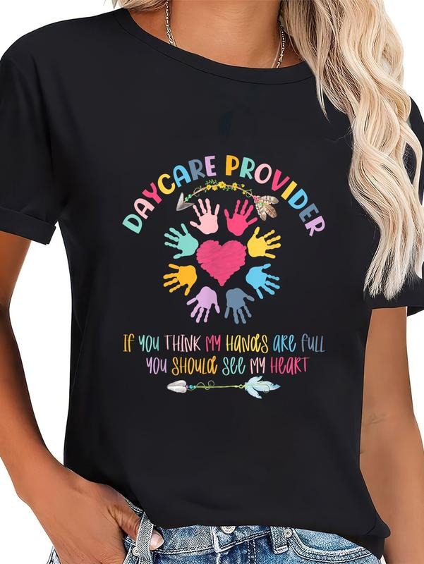 cotton Daycare Provider Bat brand Pre-k Teacher Appreciation T-Shirt casual Fashion graphic tees women Hoodie, Sweatshirt