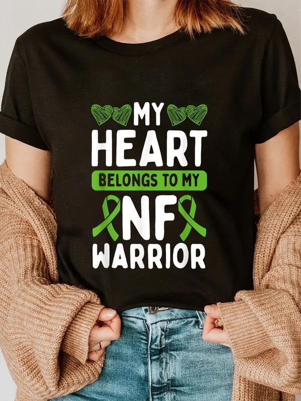 cotton FOG Awareness Fighter Disease Green Ribbon T-Shirt casual Fashion graphic tees women Hoodie, Sweatshirt
