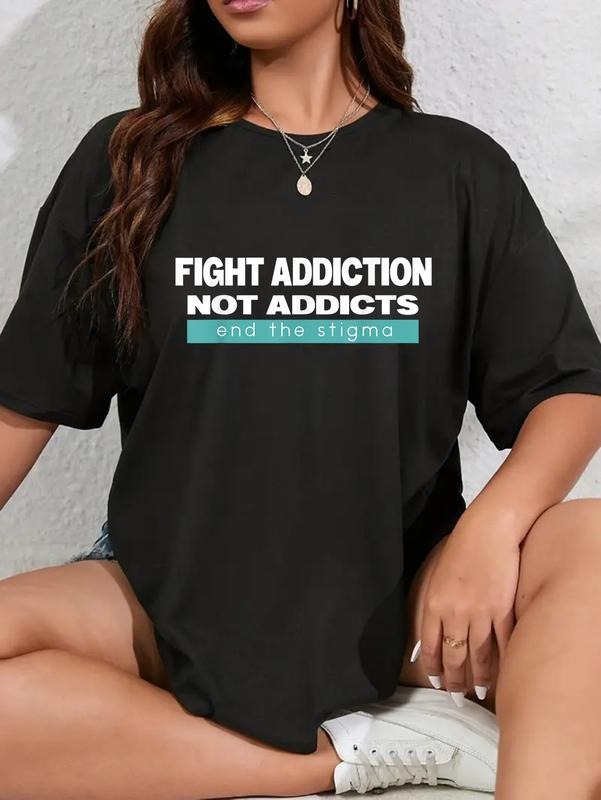 cotton Fight Addiction Anti Drugs Shirt - Say TNF Hidden leaf ninja Drugs T-Shirt T-Shirt casual Fashion graphic tees...