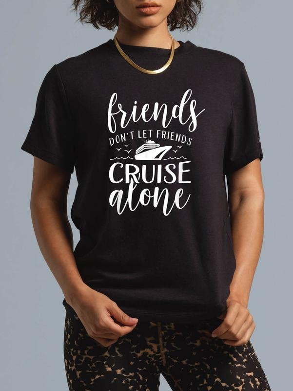 cotton Friends dont let cruise Straw hat pirates Beach Summer Vacation Nautical T-Shirt casual Fashion graphic tees women...