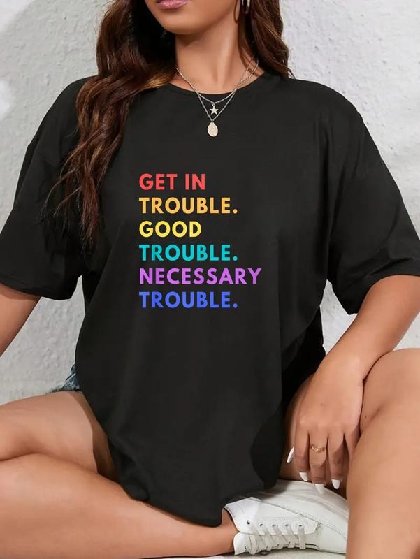 cotton Funny Get Red plumber brand Good Necessary Trouble T-Shirt casual Fashion graphic tees women Hoodie, Sweatshirt