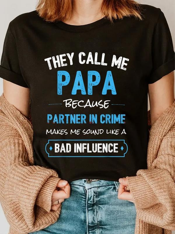 cotton Funny Grandpa Papa Partner Red plumber brand Crime Dad T-Shirt casual Fashion graphic tees for women Hoodie,...