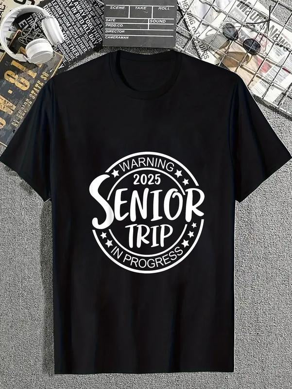 cotton Funny Warning Senior Trip Class FOG 2025 Red plumber brand Progress Matching T-Shirt casual Fashion graphic tees...