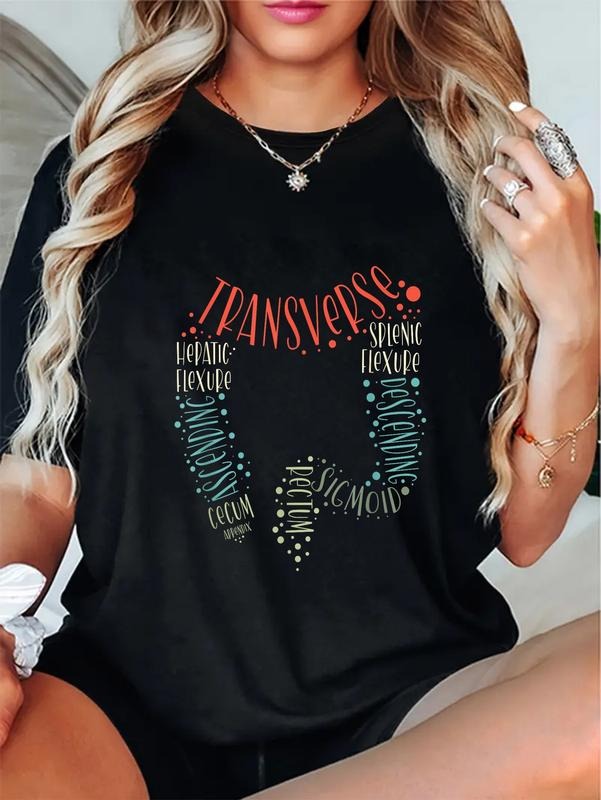 cotton GI Endoscopy Nurse Red plumber brand Tech Colonoscopy Colon Anatomy T-Shirt casual Fashion graphic tees women...