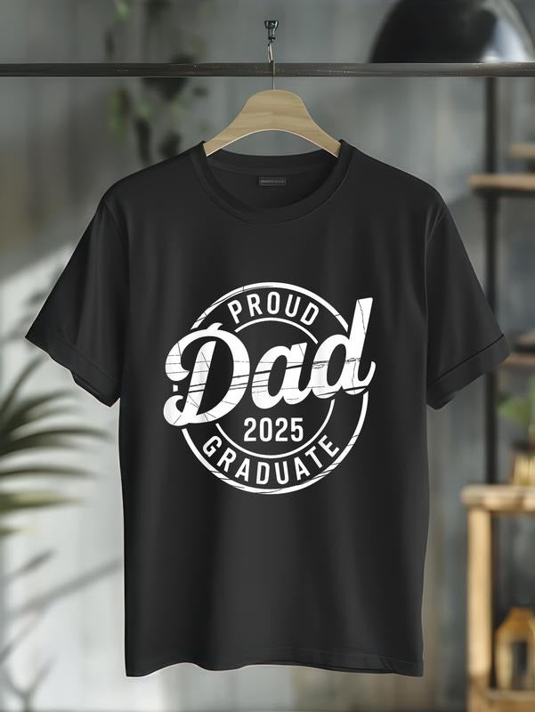 cotton Graduate Senior Dad 25 Graduation Proud Dad FOG 2025 T-Shirt casual Fashion graphic tees for women Hoodie, Sweatshirt
