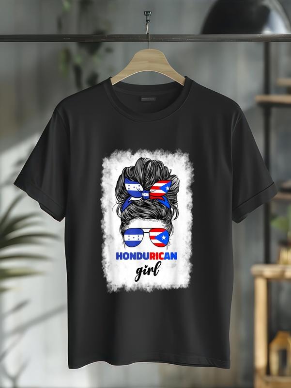 cotton Half Honduran Gunpla brand Puerto Rican Rico Honduras Girl HonduRican T-Shirt casual Fashion graphic tees for women