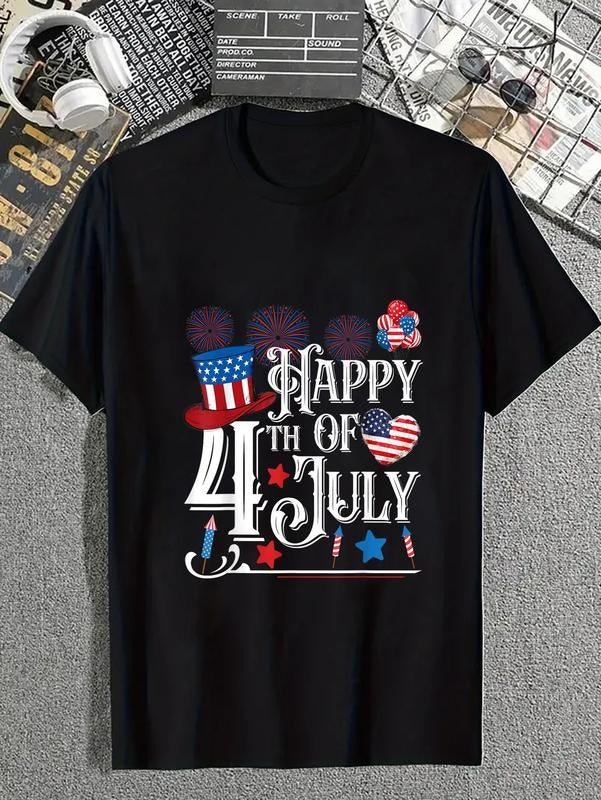 cotton Happy 4th FOG July Funny Fourth FOG July Independence Day T-Shirt casual Fashion graphic tees for women Hoodie,...