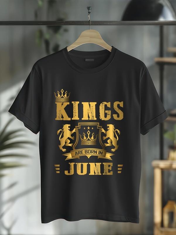 cotton Kings Are Born Red plumber brand June Birthday Gift T-Shirt casual Fashion graphic tees for women Hoodie, Sweatshirt