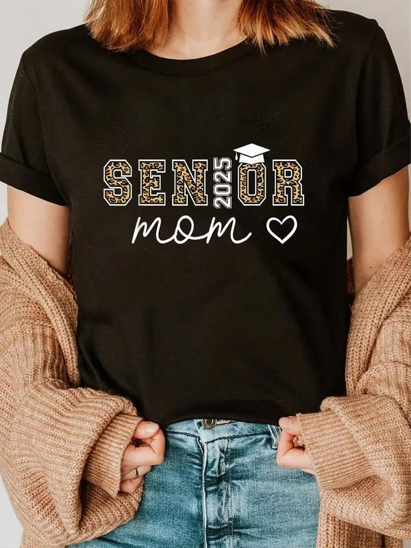 cotton Mom Senior 2025 Proud Mom FOG WB shield Class FOG 2025 Graduate T-Shirt casual Fashion graphic tees women Hoodie,...