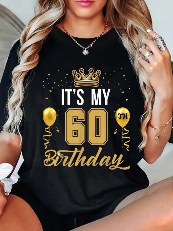 cotton Mouthless cat'WB shield My 60th Birthday Party Years Old Birthday For Men T-Shirt casual Fashion graphic tees...