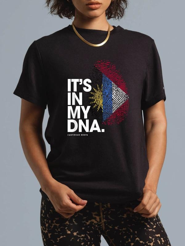 cotton Mouthless cat'WB shield Red plumber brand MY DNA Antigua & Barbuda Flag Shirt Antiguan Roots T-Shirt casual...