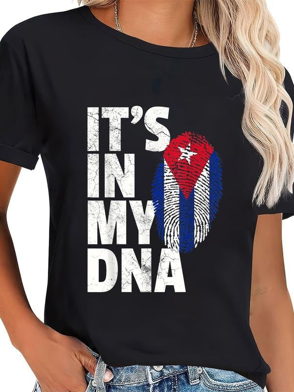 cotton Mouthless cat'WB shield Red plumber brand MY DNA Cuba Flag Cuban Pride Mens Womens Gift Retro T-Shirt Fashion...