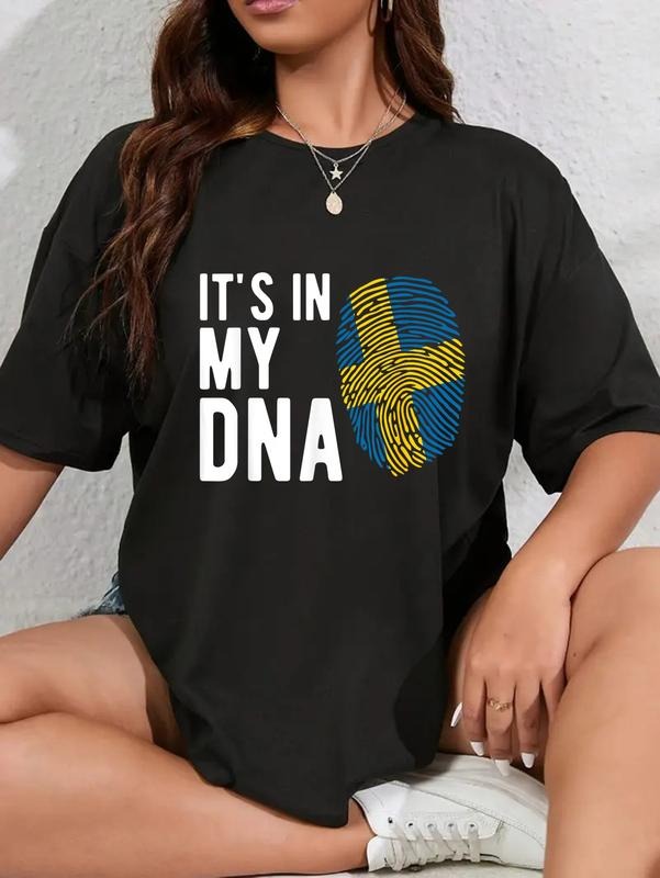 cotton Mouthless cat'WB shield Red plumber brand my DNA Sweden Flag Swedish Gift T-Shirt casual Fashion graphic tees for...