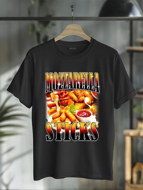 cotton Mozzarella Cheese Sticks Bootleg Rap CD TNF Funny Meme T-Shirt casual Fashion graphic tees for women Hoodie,...