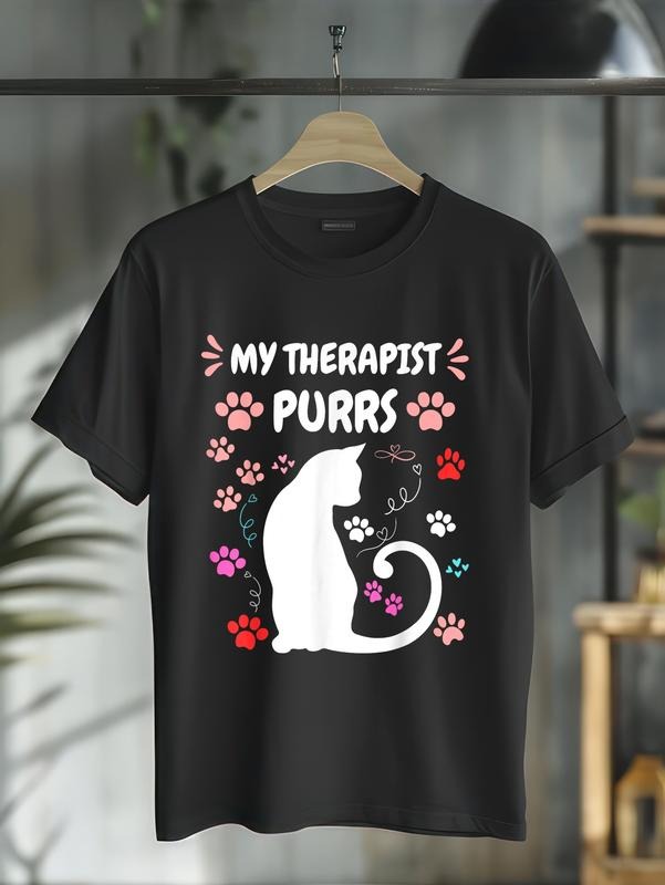 cotton My TNF Purrs Funny Cat Lover Women men Womens Cat T-Shirt casual Fashion graphic tees for women Hoodie, Sweatshirt