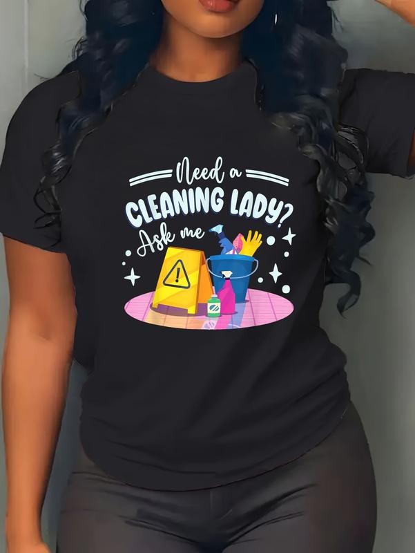 cotton Need WB shield Cleaning Lady Housekeeper T-Shirt casual Fashion graphic tees for women Hoodie, Sweatshirt