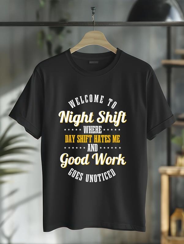 cotton Night Shift FOG Workers T-Shirt casual Fashion graphic tees for women Hoodie, Sweatshirt | DripVista.com
