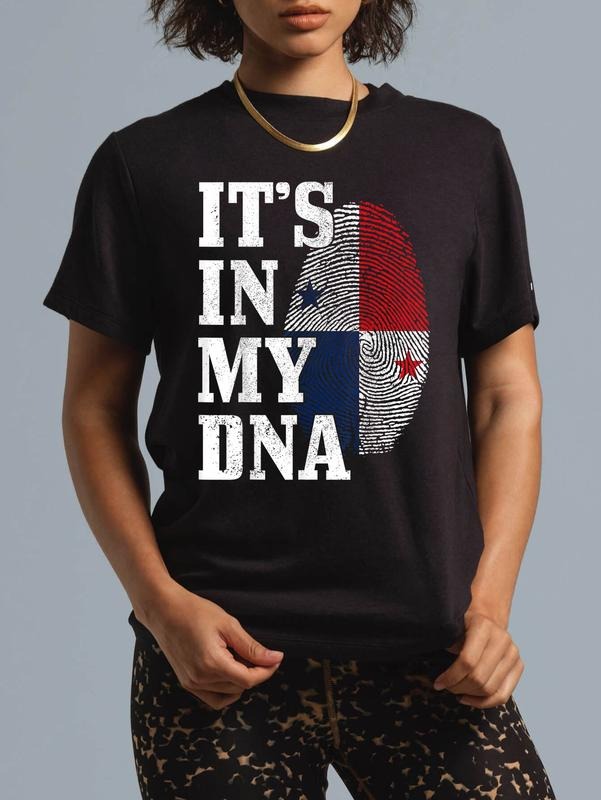 cotton Panama Mouthless cat'WB shield Red plumber brand My DNA Panamanian Flag Pride Roots T-Shirt casual Fashion graphic...