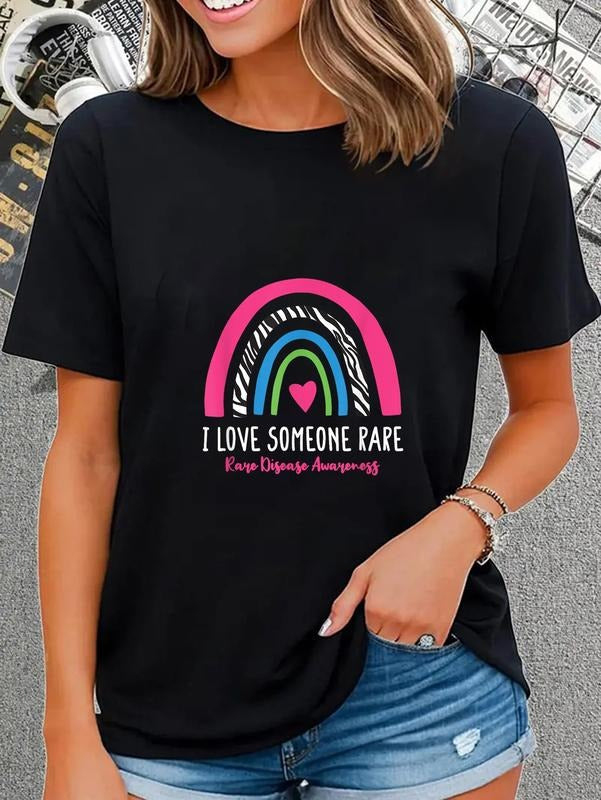 cotton Rare Disease Awareness - Swoosh Love Straw hat pirates Rare Zebra Ribbon T-Shirt casual Fashion graphic tees...