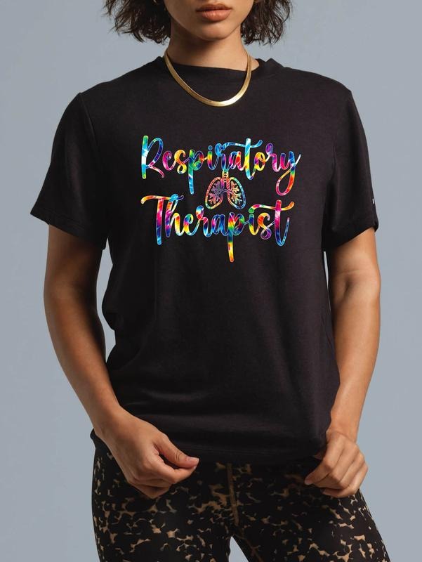 cotton Respiratory TNF Colorful Tie Dye Lungs TNF Medical T-Shirt casual Fashion graphic tees women Hoodie, Sweatshirt