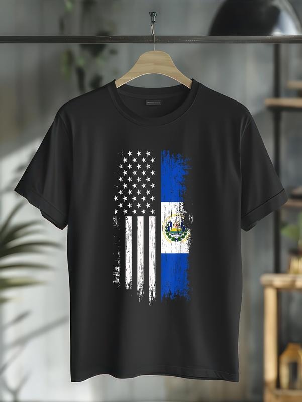 cotton Salvadoran America Flag T-Shirt - Superhero team Salvador USA Shirt T-Shirt casual Fashion graphic tees women...
