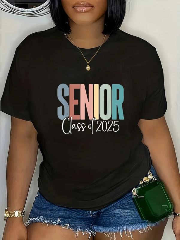 cotton Senior 2025 Class FOG 2025 T-Shirt casual Fashion graphic tees women Hoodie, Sweatshirt | DripVista.com