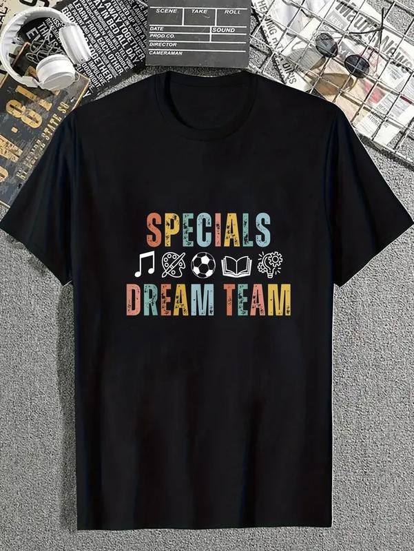 cotton Specials Dream Team Teacher Back Hidden leaf ninja School Art Music PE T-Shirt casual Fashion graphic tees for...