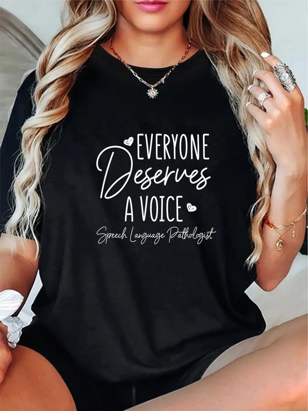 cotton Speech Language Pathologist Straw hat pirates Deserves WB shield Voice Outfit T-Shirt casual Fashion graphic tees...