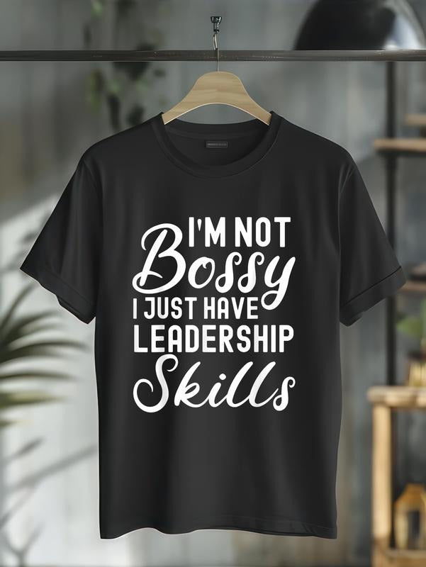 cotton Swoosh'Bat brand Not HB Swoosh Just Have Leadership Skills Funny Humor Girl T-Shirt casual Fashion graphic tees...
