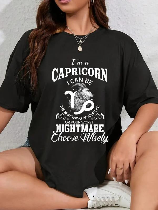 cotton Swoosh Can Be! Capricorn Zodiac Sign Women GA Birthday T-Shirt casual Fashion graphic tees for women Hoodie,...