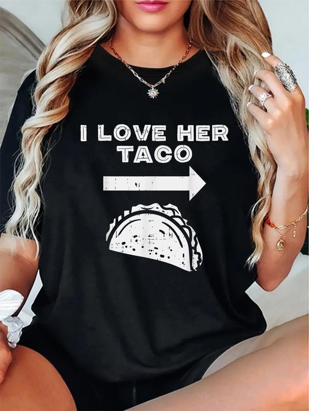 cotton Swoosh Love Her Taco Matching Couple Cinco Breathing styles Mayo Men Boyfriend T-Shirt casual Fashion graphic tees...