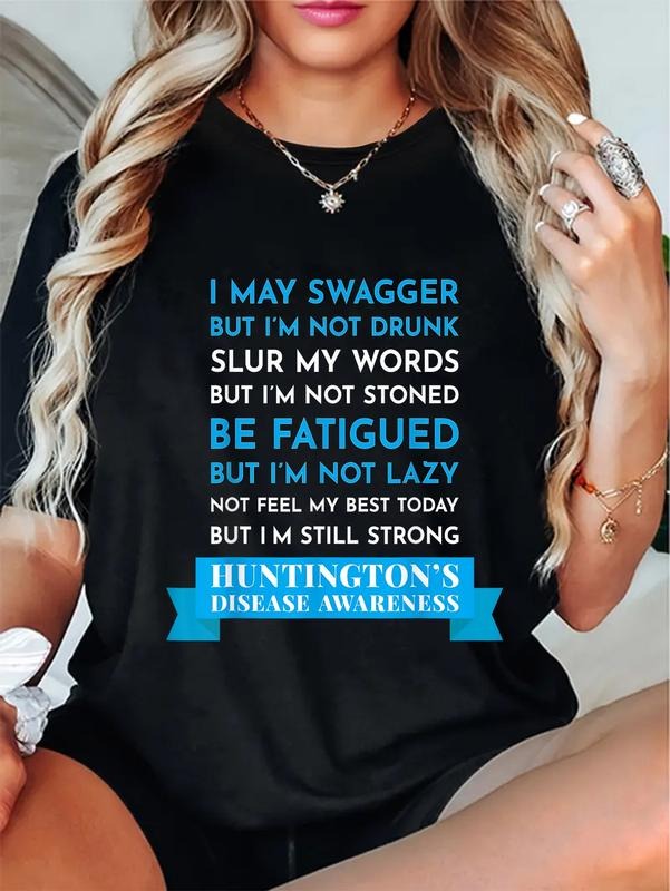 cotton Swoosh May Swagger Swoosh'Bat brand Still Strong Huntingtons Awareness Shirt T-Shirt casual Fashion graphic tees...