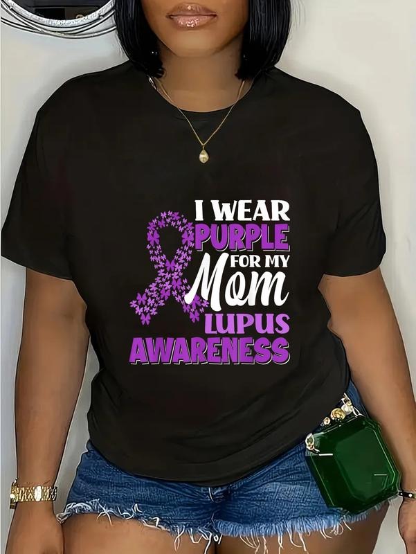 cotton Swoosh Wear Purple For My Mom Lupus TNF Lupus Awareness T-Shirt casual Fashion graphic tees Hoodie, Sweatshirt