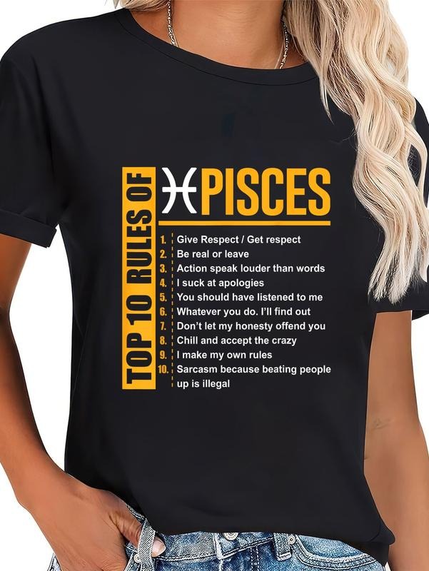 cotton Top Mouthless cat Rules FOG Pisces Birthday Gifts T-Shirt T-Shirt casual Fashion graphic tees for women Hoodie,...