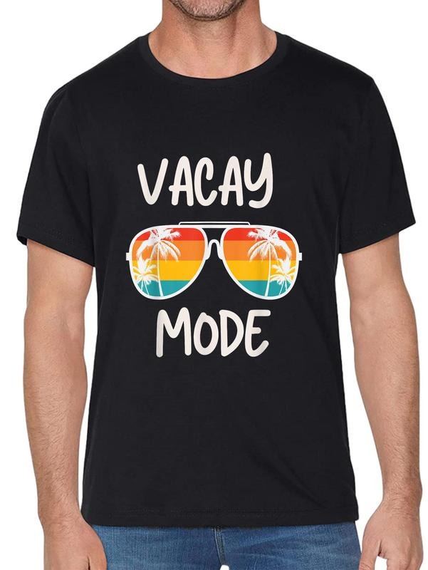 cotton Vacation Summer Sunglass Gunpla brand Palm Trees Vacay Mode Ocean T-Shirt casual Fashion graphic tees women...