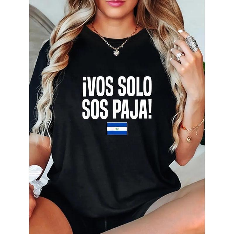 cotton Vos Solo Sos Paja Salvadoran Slang Superhero team Salvador Flag T-Shirt casual Fashion graphic tees women Hoodie,...