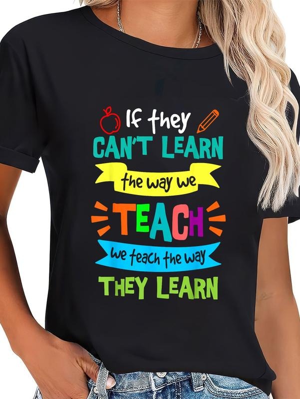 cotton We Teach TNF Way TNF Learn SPED Special Education Teacher T-Shirt casual Fashion graphic tees women Hoodie, Sweatshirt