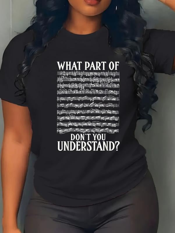 cotton What Part FOG TNF Music Notes You Don'Lightsaber brand Understand Musician Lightsaber brand-Shirt casual Fashion...