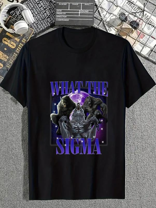 cotton Wolf What TNF Sigma Shirt Funny Alpha Wolf Meme T-Shirt casual Fashion graphic tees for women Hoodie, Sweatshirt