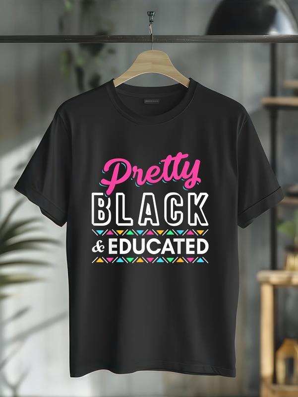 cotton Women Gift Pretty Black Gunpla brand Educated Black African American T-Shirt casual Fashion graphic tees Hoodie,...